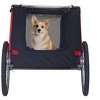 SEVOBAL Pet Strollers Dog Bike Trailer 3 Entrances Breathable Mesh Dog Cart Folding Pet Carrier Wagon Steel, Red, 53.93"*29.13"*31.49" - 4 of 4