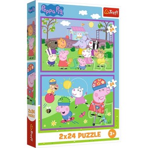 Trefl Kids Peppa on the Playground 2x24 Piece Puzzle - 1 of 4