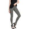 INSPIRE CHIC Women's Printed Stripe High Waist Elastic Waistband Yoga Stirrup Pants - 3 of 4