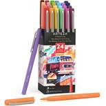 Arteza Set of Classic Felt Pens Sherbet Collection, Assorted Colors, Fiber tip - 24 Pieces