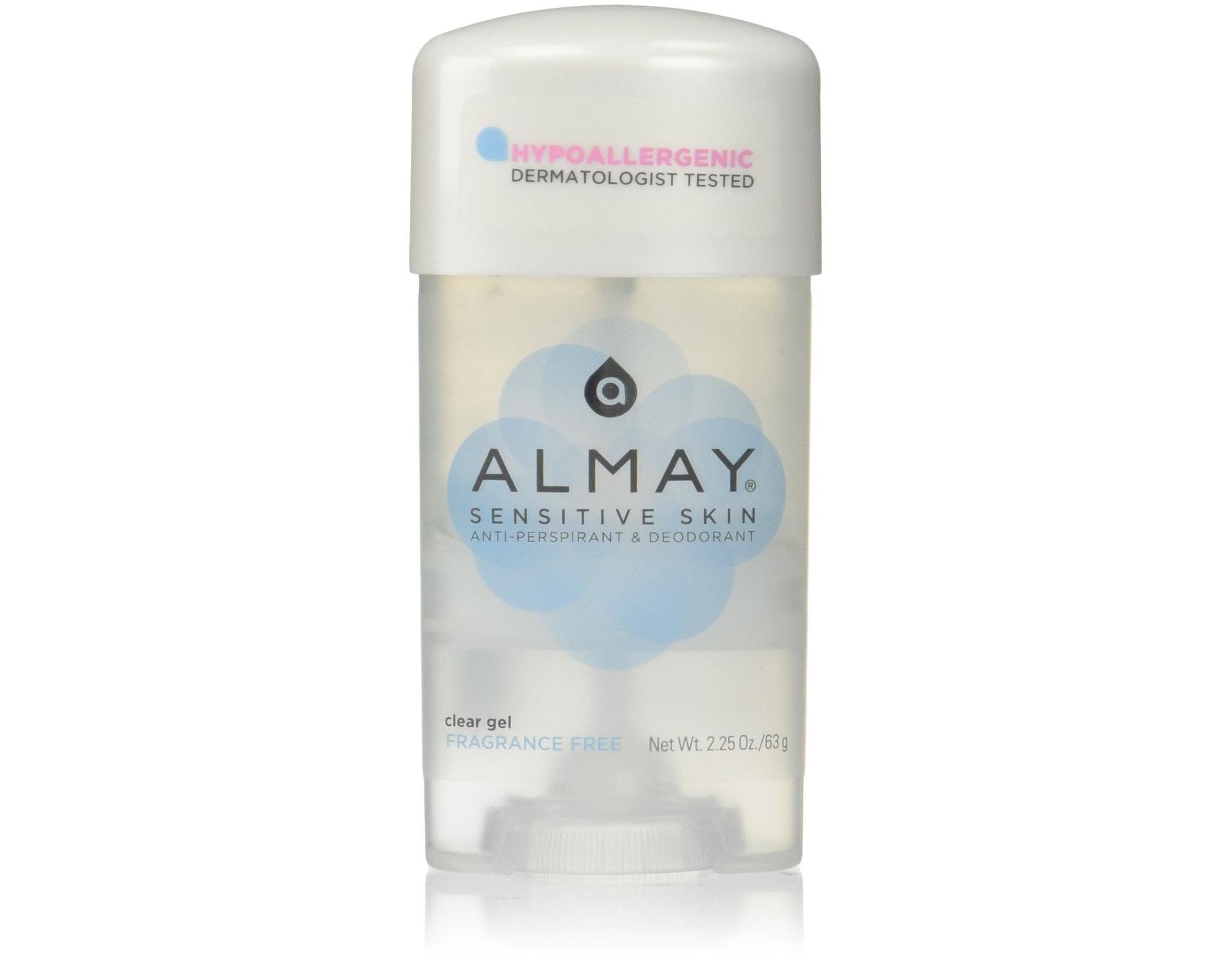 Almay Deodorant Antiperspirant Gel Clear Unscented 2.25Oz