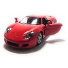 KiNSMART - Porsche Carrera GT Red 5" 1:36 Scale Die Cast Metal Model Toy Super Sports Car - 2 of 4