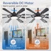 Airsurfer 52" Modern Ceiling Fan with 22W Dimmable LED Light, 8 Plywood Blades, Matte Black Finish & Reversible Quiet Motor - 4 of 4