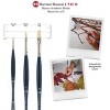 Borciani e Bonazzi Unico Bianco Synthetic Paint Brush Assorted Shapes -Set of 3 - Acrylic, Oil, Gel, Impasso Painting - Ergonomic Handle, - 3 of 4