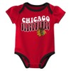 NHL Chicago Blackhawks Infant Girls' 3pk Bodysuits - 4 of 4
