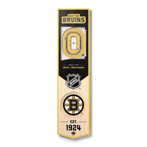 8" x 32" NHL Boston Bruins 3D Stadium Banner - 1 of 4