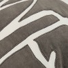 20"x20" Oversize Abstract Poly Filled Square Throw Pillow Charcoal - Rizzy Home: Contemporary Velvet, Indoor Decorative Cushion - 4 of 4