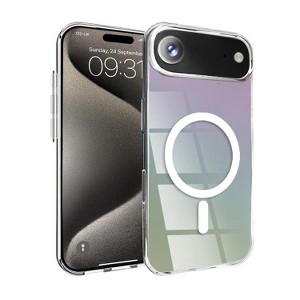 Entronix [Magnetic] Case Compatible with iPhone 17 Air - Holo Rainbow Clear - 1 of 4