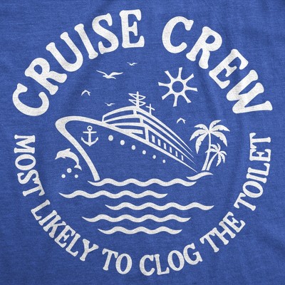Мужские сабо Crazy Dog T-Shirts, Inc. Mens Funny T Shirts Cruise Crew Most Likely to Clog The Toilet Sarcastic Graphic Novelty Tee for Men - Crazy Dog Men's T Shirt For Summer Vacation XL — фото 2