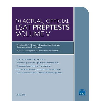 10 Actual, Official LSAT Preptests Volume V - (Paperback)