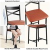 Bar Stools Set of 4, Upholstered Bar Chairs with Back, Thick Cushion, Counter Height Barstools for Kitchen Island Apartment Counter Bar - 4 of 4