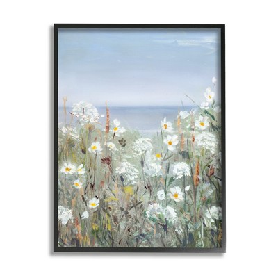 Stupell Industries Spring Flowers Ocean View Framed Giclee Art
