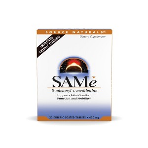 SAMe S-Adenosyl-L-Methionine Enteric Coated-400 mg by Source Naturals, Inc.  -  30 Tablet - 1 of 4