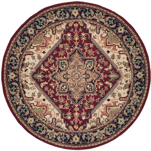 Heritage Hg625 Hand Tufted Area Rug - Red - 3' Round - Safavieh. : Target