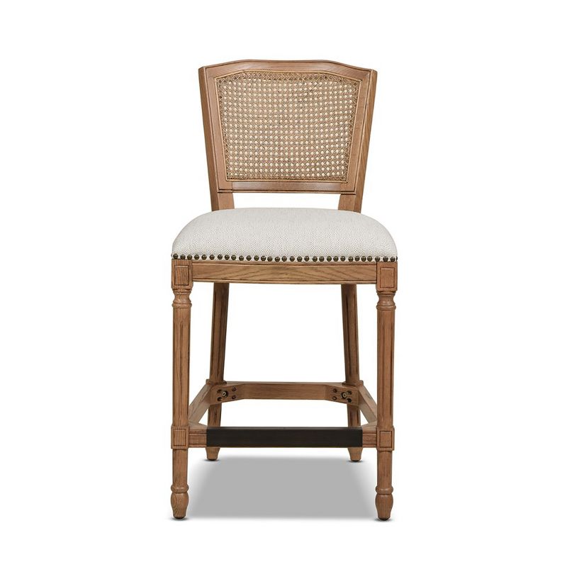 Jennifer Taylor Home Triomphe Rattan Wicker High Back Armless Counter Bar Stool, 1 of 8