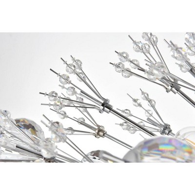 Vera 38-Light Chrome and Crystal Starburst Pendant