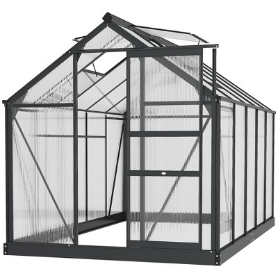 Outsunny 6.2' X 10.2' X 6.6' Polycarbonate Greenhouse, Heavy Duty ...