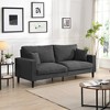 74'' Upholstered Wooden Frame High-Resilience 3-Seater Sofa with Pillows and Comfortable Cushion - 2 of 4