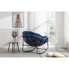 LOVMOR Outdoor Patio Rocking Chair with Padded Cushion, Oversized Papasan Chair, Rattan Wicker Egg Chairs Rocker for Front Porch Living Room Bedroom - 3 of 4