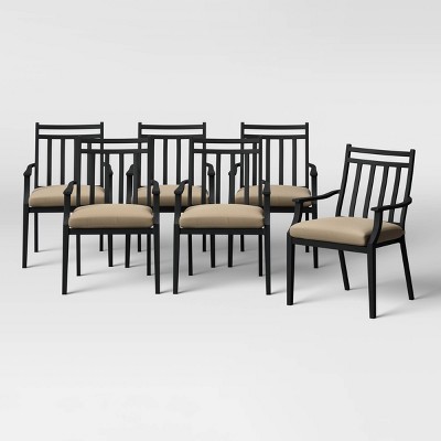 Fairmont 6pk Metal Patio Dining Chair - Tan - Threshold™ : Target