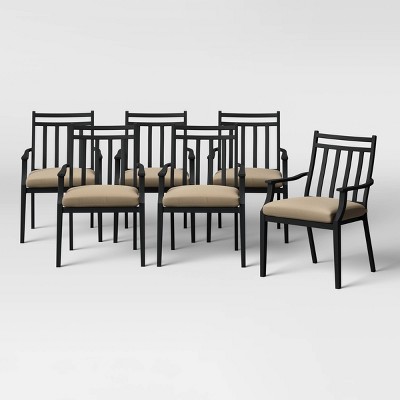 Fairmont 6pk Metal Patio Dining Chair - Tan - Threshold™