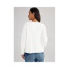Coolmee Women's Cardigans Sweater Fall Striped Long Sleeve Button Down Crop Open Front Knit Outerwear Deco Pockets - 2 of 3