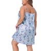 Agnes Orinda Women's Plus Size Satin Heart Print Sleeveless Nightgowns - 4 of 4