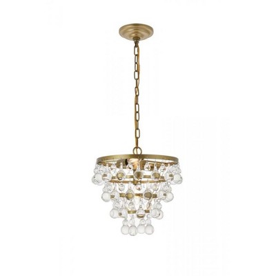 Elegant Lighting Kora 3 light Brass Pendant