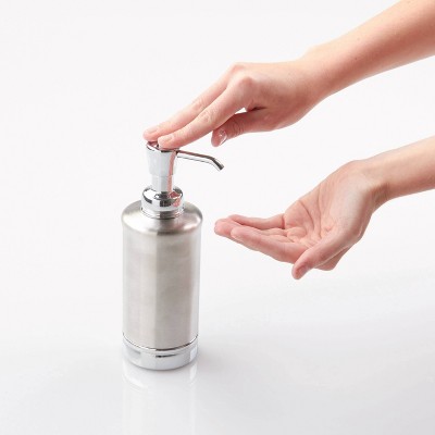 Chrome Brushed Metal 8 oz Soap Dispenser