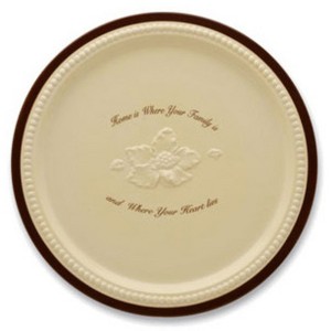 Pavilion Gift Company - Family & Home - 11" Round Dinner Plate (Set of 2) - Decorative Trays and Platters - 1 of 3