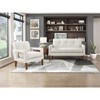 Okak Comfy Chenille Sofa 1pc with Tufted Backrest, Solid Wood Legs Modern Loveseat Couch Upholstery Pocket for Apartments,living Room,Study, Beige - 4 of 4