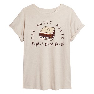 Women's - Friends - Moist Maker Oversized Graphic T-Shirt - 1 of 4