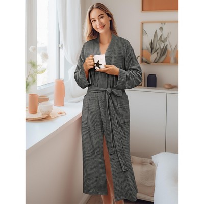 Pavilia Women Waffle Knit Robe, Soft Cozy Breathable Lightweight Long ...