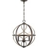 Progress Lighting Brandywine 3-Light Pendant, Antique Bronze, Steel, Farmhouse/Transitional, Hand-Gilded Wire Accents - 4 of 4