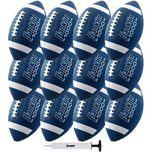 Franklin Sports Grip Rite 100 Jr Football - Blue 12pk - 1 of 3