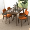 Vynxaria Burnt Orange Velvet Dining Chairs - Set of 2 for Mid-Century Modern Flair - 2 of 4