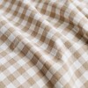 BAGOKIE 100% Washed Cotton Plaid Duvet Cover Set Queen/King Size Duvet Cover with 2 Pillowcases, Blue - 2 of 4