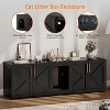 Double Cat Litter Box Enclosure,Hidden Litter Box Furniture for 2 Cats,Wooden Litter Box Enclosure Furniture - 4 of 4