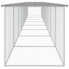 vidaXL Large Chicken Coop with Roof, Durable Galvanized Steel Poultry Cage with Lockable Door, Perfect for Outdoor, Light Gray - 4 of 4