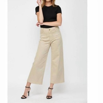 Women's Cropped Wide Leg Pants - mica denim