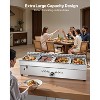 VEVOR 4-Pan Commercial Propane Steam Table, LP Gas Outdoor Soup Warmer with Drain Valve, Stainless Steel Propane Food Warmer, Silver - 3 of 4