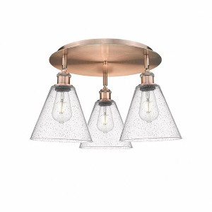 Berkshire - 3 Light Flush Mount In Industrial Style-10.5 Inches Tall and 19.75 Inches Wide - 1 of 1
