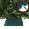 Casafield 22-Inch Water Hyacinth Christmas Tree Collar, Woven Tree Square Base Cover with Cord Cut Out, White - 4 of 4