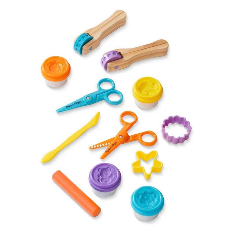 Melissa &#38; Doug Cut, Sculpt, and Roll Clay Play Set With 8 Tools and 4 Colors of Modeling Dough, 4 of 14