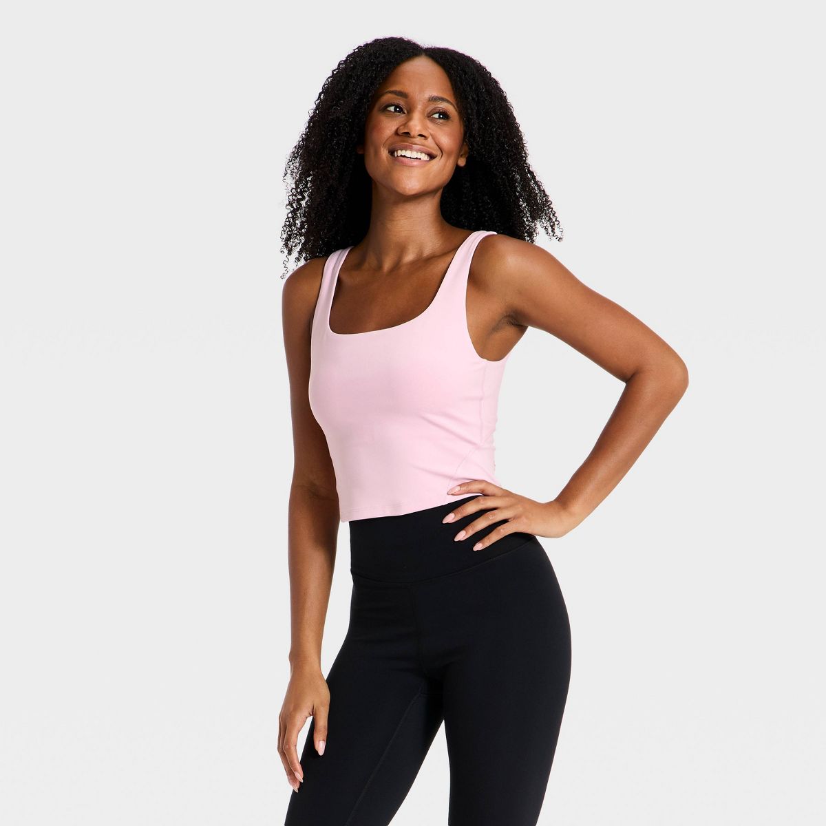 Women's Super Flex Square Neck Ultra Cropped Tank Top - All In Motion™ - thumbnail 6