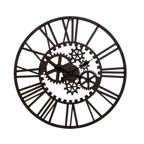 Black/​White Gear Clock