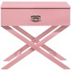 NicBex Nightstand with 1 Croc-textured Fronts Drawer,End Table with X-shaped Legs for Bedroom,Living Room - 3 of 4
