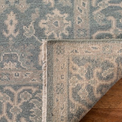 Oushak Gray Hand-Knotted Wool 6' x 9' Area Rug