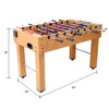 54in Soccer Table with 4 Balls 1 Cup Holder 2 Counters, Arcade Competition Sized Hurricane Foosball Table, Family Sports Game Table for Home - 3 of 4
