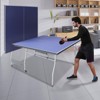 VisioGear 8FT Foldable Table Tennis Table, Portable Ping Pong Table Set with Net, 2 Table Tennis Paddles and 3 Balls, Blue, 96"*54"*30" - 4 of 4